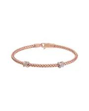 Meshmerise 18K Over Silver 0.1 ct. tw. Diamond Mesh Bangle Bracelet