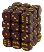 Chessex 12mm d6 Speckled Mercury Dice Block - Set of 36