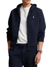[Polo Ralph Lauren] Double Knit Full Zip Hoodie in Blue