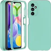 [Cum2giff] for Samsung Galaxy A14 5G Case, Samsung A14 5G/4G Phone Case with Built-in Screen Protector, 360° Full Body Military Grade Drop Protection Silicone Bumper Cover Case for Samsung A14 (Green)