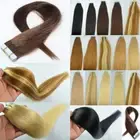 Tape In Human Hair Extensions Remy Hair Natural Soft Skin Weft Straight Seaml /