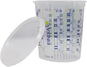25 Piece Printed Mixing Cup Lid Set 650ml Formulated Graduated Toning Cups and Storage Lids Set