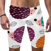 [VBFOFBV] Men's Printed Jammer Swimsuit Swim Shorts, Cartoon Animal Bunny Chick Strawberry Lovely