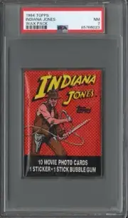1984 Topps Indiana Jones PSA 7 NM Sealed Wax Pack 10 Cards