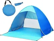 2-3 Person Fully Automatic Fast-Opening Tent, Sky Blue Portable Sunshade Tent Foldable Beach Tents, Waterproof Windproof and UVproof