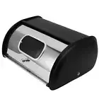 Bread Box For Kitchen Countertop Large Capacity Multifunctional Bread Bin(Black)