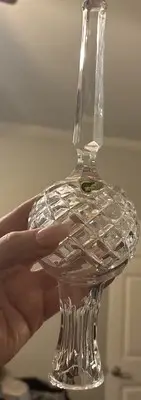 Waterford Crystal Christmas Tree Topper with Rounded Tip New Free Shipping!
