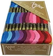 Cotton Stranded Thread skeins Floss Rainbow Colours Cross Stitch Threads Kit Crafts for Bracelets Floss, DIY Hair Rings, Glass Bottles Pack of 50 (2222)