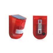 Solar Sound Light Alarm Motion Sensor 129db Siren Sound Alert 6LEDs Flash