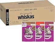 [whiskas] Beef Selection in Gravy Wet Cat Food 85g Pouch, 90 Pack (90 x 85g)