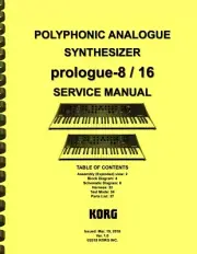 Korg Prologue Analogue Synthesizer SERVICE MANUAL