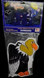 1990 Gutter Spooks Halloween Rain Gutter Decorations Vulture & Bat Yard Decor