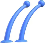 AKOOSY 1 Pair Silicone Tentacles Antenna Suction Cups for Motorcycle Helmets Blue Flexible Accessories Easy to Install Durable and Safe for Unique Helmet Decoration