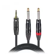 5ft 3.5mm to dual 1/4 TS mono