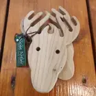 Hand Crafted Wooden Moose Head Pasta & Salad Servers Kenai Alaska