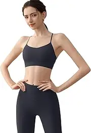 [Generic] Women's Sports Bra Low-Impact Activity Ultra-Thin Comfort Workout Tanks Full Cup Seamless Wireless Strappy Yoga Bras