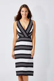 Andrea Cross Front Stripe Dress--VER-ANDRS16