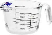 New Glass Measuring Cup Jug, Measuring Spoon 500 Ml Capacity
