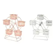 French Fries Holder Stainless Steel Dessert Tower Ferris-Wheel Decoration