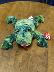 2004 Ty Beanie Babies "Croaks" The Frog 8" Plush Toy Animal MWMT