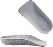 [TOMVAES] 1 Pair Height Increase Insoles with Durable Material, Soft Heel Cushion, Arch Support Insoles, Portable Orthopedic High Pads, Breathable Shoe Inserts Insoles, Suitable for Men Women (Grey, 3.5CM)