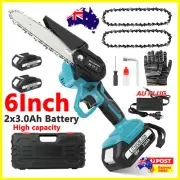 2024 NEW 6" Chainsaw Cordless Rechargeable Wood Cutter Saw Chain Saws Electric