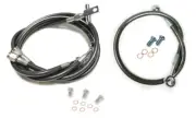Streamline Steel Braided Brake Lines Smoke +1" Front +8" Rear Yamaha Banshee 350