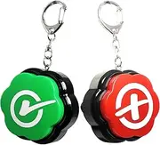 Portable Keychain Yes & No Buzzer Buttons with Sound, Answer Buzzers Set of 2, Buzzers for Game Show