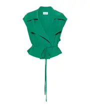 tied cady gilet L Green