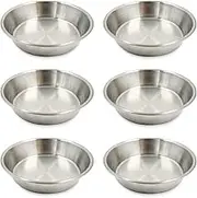 6Pcs Stainless Steel Sauce Dishes Round Seasoning, Soy Sauce Dipping Bowls 2 Oz, 4 Inch Pinch Bowls for Cooking Prep Metal, Sushi Appetizer Plates for Appetizer, Ketchup, Dessert (Silver)