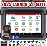 LAUNCH X431 Pro TT 5.0 Elite Bidirectional Scan Tool with 2025 Newly Released DBSCar VII Connector, 38+ Reset for All Cars, ECU Coding, CANFD and DOIP, FCA AutoAuth, VAG Guide,2 Yrs F-Ree Update