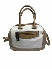 Apt. 9 Satchel hangbag cora soft strwcml HAP61ST00S7 White/Beige NEW