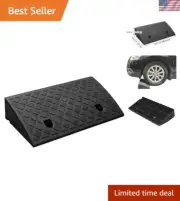 Portable Heavy Duty Plastic Threshold Curb Ramp for Driveway, Dock, Car, Bike
