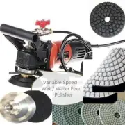 Variable Speed Wet Polisher 4" stone granite 40 concrete travertine marble buff