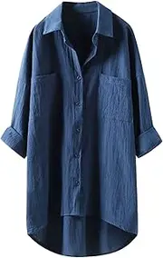 [Generic] T Shirts for Women Baggy Going Out Soft Outfits Clothes 2025 Shirts, Blue, XX-Large