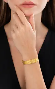 [Her Story] Medium Buckle 14K Yellow Gold Bracelet