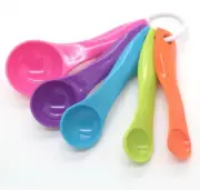 Measuring Plastic Coffee Cup Utensil Baking Kitchen 5 pcs Spoons Tea Spices Cake