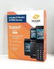 Boost Mobile Summit Flip Bundle 2.8" 5MP Prepaid Phone + 12 Months Service