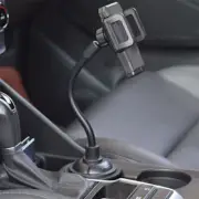 Adjustable Gooseneck Cell Phone Mount Cradle Hands-Free Universal Car Cup Holder