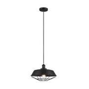 MATRIX Iron Dome & Cage 1 Light Pendant Black - MATRIX-B