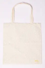 White Ditsy Tote Bag Printed Daisies - Size ONE, Women's Canvas Bag