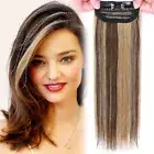 FLUFFY Short Hair Extensions Clip In Real Remy Human Hair Piece Pad Topper Wefts