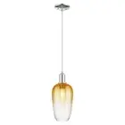 Innovations Brookhaven Flute 7" Cord Mini Pendant, PN/AM - 716-1P-PN-G484-7AM