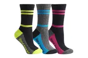 9 Pairs X Hard Yakka Womens Crew Work Socks Multi-Coloured