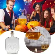 Creative Square Head Glass Whiskey Bottle Personality Barware Home Use NEW-