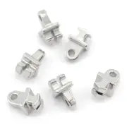 6pcs 4mm x 1.5mm Eyeglasses Glasses Frame Front Single Hinge Three Barrel Teeth