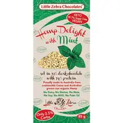 Little Zebra Chocolates Hemp Delight with Mint 85g (Pack of 12)