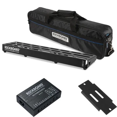 RockBoard by Warwick Duo 2.2 Pedalboard with Gig Bag and 6-outlet Multi-power