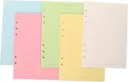 KICHOUSE A5 Binder Refills 100 Sheets 5 Colors Lined Paper Loose Leaf Paper for Journal Notebook Portable Planner Inserts