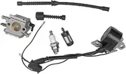 Hot Carburetor Ignition Coil & Fuel Line/Filter Spark Plug fit for Chain Saw 038 MS380 MS381 038 AV Tools